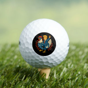 Chicken Jockey Trump Funny Meme Golf Balls