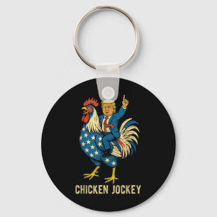 Chicken Jockey Trump Funny Meme Key Ring