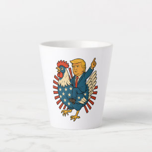 Chicken Jockey Trump Funny Meme Latte Mug