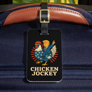 Chicken Jockey Trump Funny Meme Luggage Tag