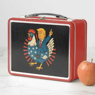 Chicken Jockey Trump Funny Meme Metal Lunch Box