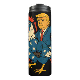 Chicken Jockey Trump Funny Meme Thermal Tumbler