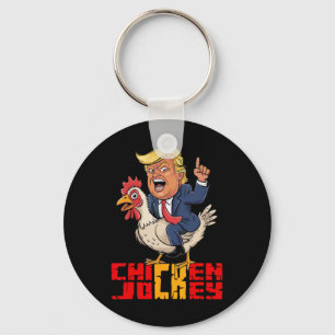 Chicken Jockey Trump Funny Political Meme  Key Ring