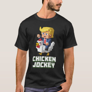 Chicken Jockey Trump Shirt - Meme Pixel Gamer