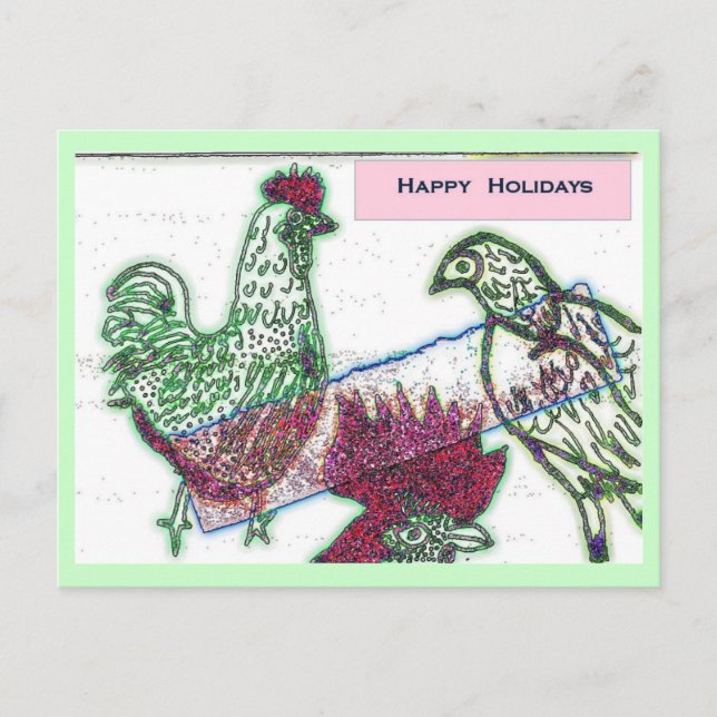 Chicken Joy Christmas Postcard - Customised (Front)
