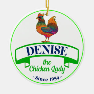 Chicken Lady Ceramic Tree Decoration