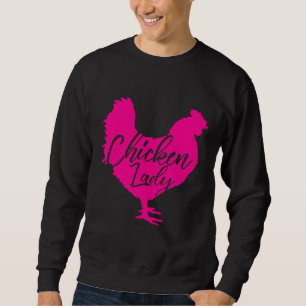 Chicken Lady for Women Pink Sweatshirt