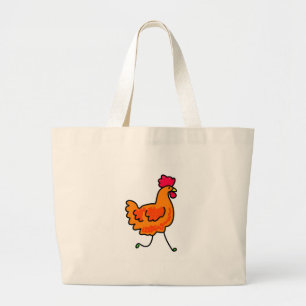 chicken large tote bag