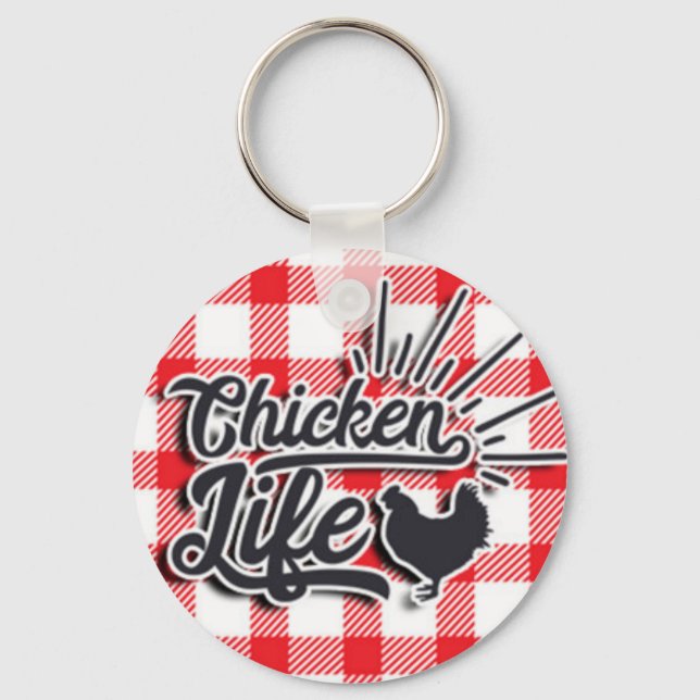 Chicken Life Key Ring (Back)