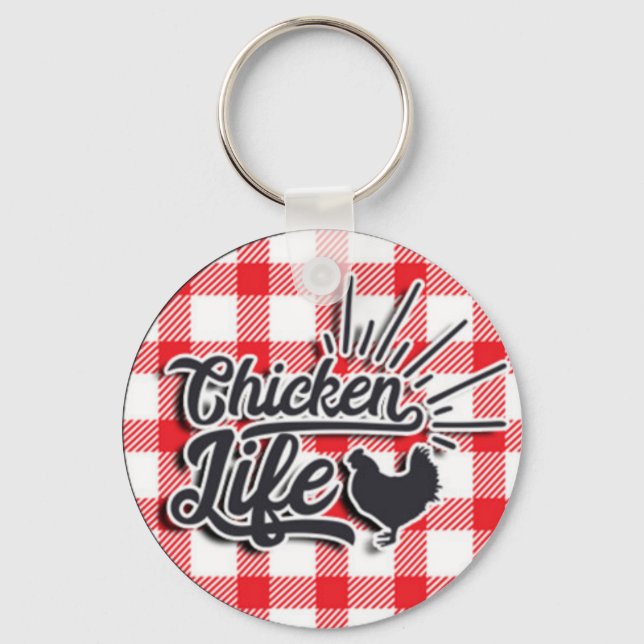 Chicken Life Key Ring (Front)