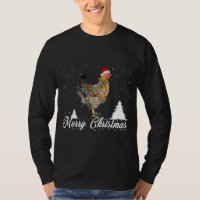 Chicken Lights with Santa Hat Christmas Pyjamas