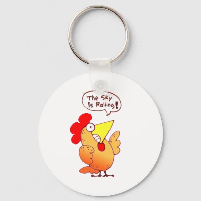 Chicken Little Cartoon: Cartoon Chicken Fun Key Ring (Front)