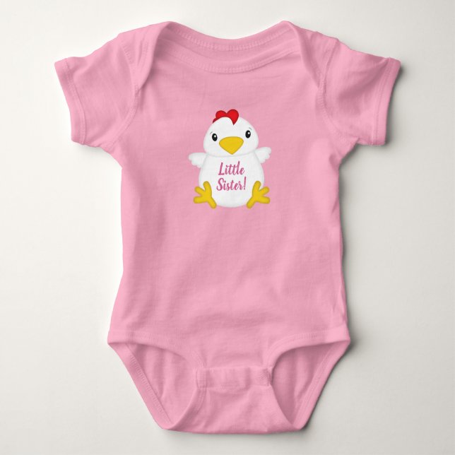 Chicken Little Sister Pink Baby Bodysuit (Front)