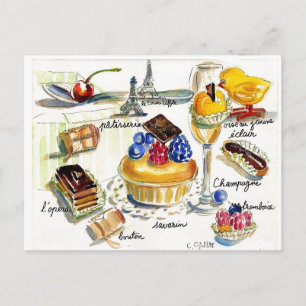 Chicken Little visits Paris Postcard