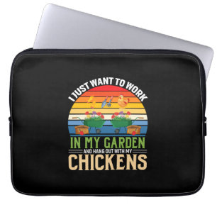 Chicken Lover   And Hangout With My Chickens Laptop Sleeve