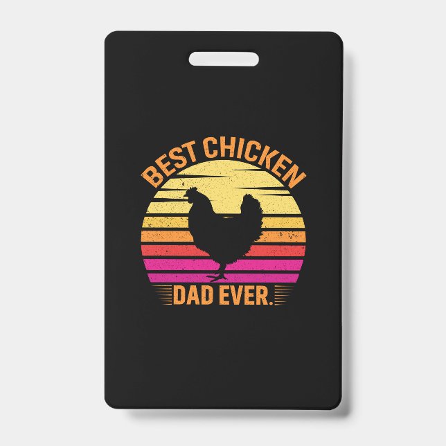 Chicken Lover | Best Chicken Dad Ever ID Badge (Front)