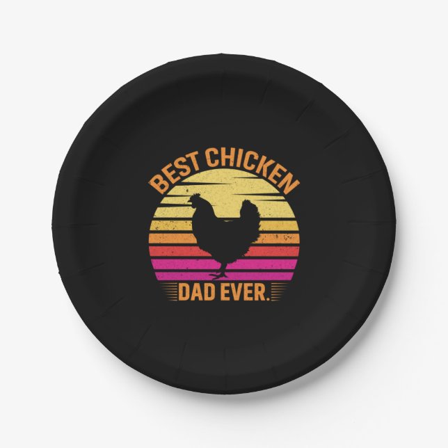 Chicken Lover | Best Chicken Dad Ever Paper Plate (Front)