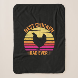 Chicken Lover Best Chicken Dad Ever Sherpa Blanket