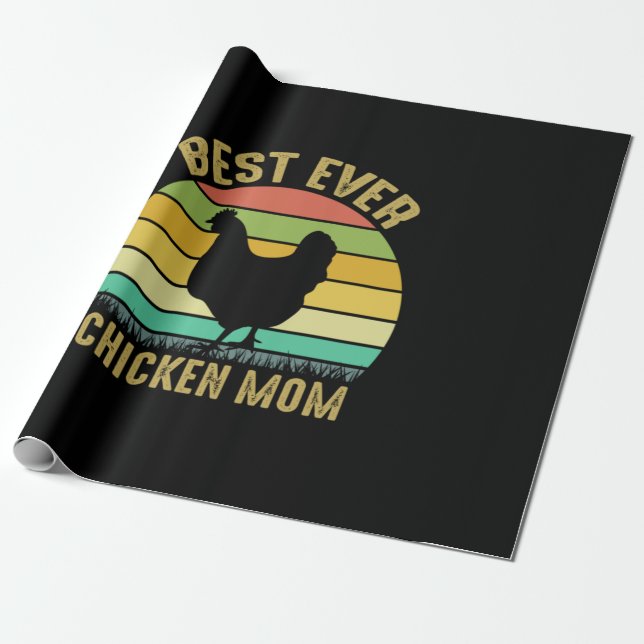 Chicken Lover | Best Ever Chicken Mum Wrapping Paper (Unrolled)