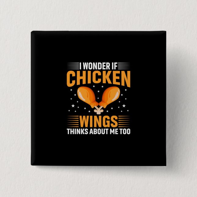 Chicken Lover | Chicken Wing 15 Cm Square Badge (Front)