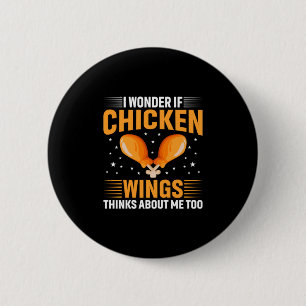 Chicken Lover Chicken Wing 6 Cm Round Badge