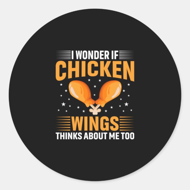 Chicken Lover | Chicken Wing Classic Round Sticker (Front)