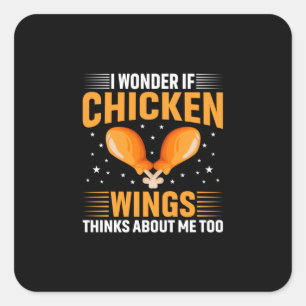 Chicken Lover Chicken Wing Square Sticker