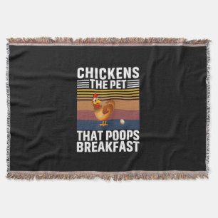 Chicken Lover Chickens The Pet Throw Blanket
