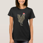 Chicken Lover Christmas Camouflage Pattern Santa H T-Shirt<br><div class="desc">Chicken Lover Christmas Camouflage Pattern Santa Hat</div>