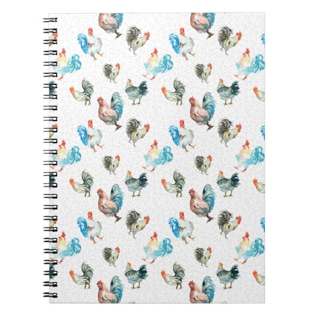 Chicken Lover Country Hens Notebook (Front)
