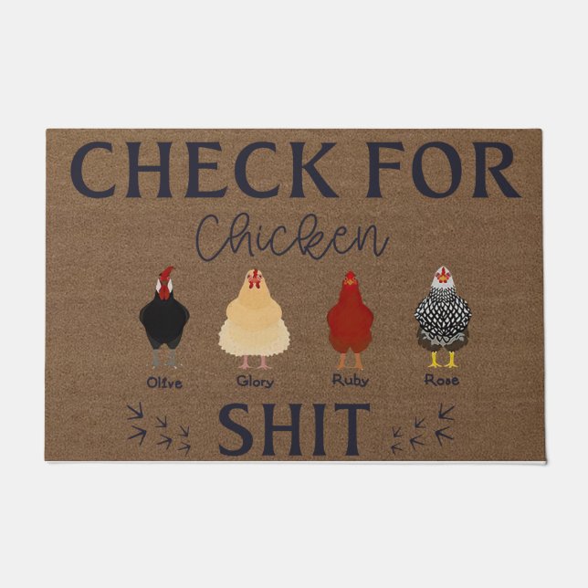 Chicken Lover Doormat | Farmhouse Mat (Front)
