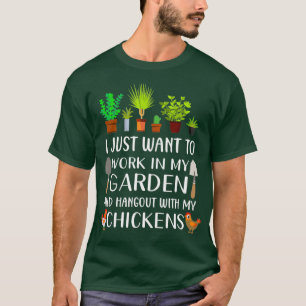 Chicken lover funny gardening shirt for men