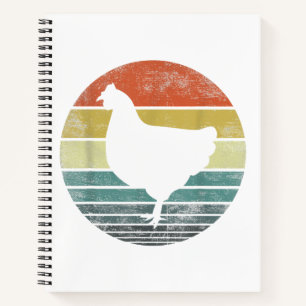 Chicken Lover Gifts Funny Farmer Retro Vintage Far Notebook