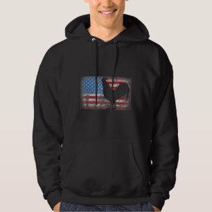 Chicken Lover Grunge American Flag Usa Hoodie
