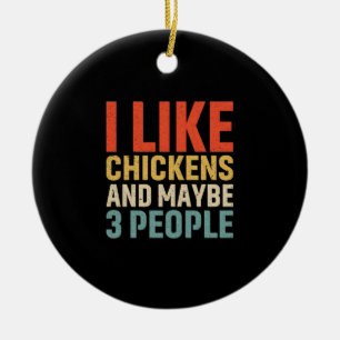 Chicken Lover   I Like Chickens Ceramic Tree Decoration