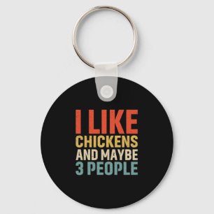 Chicken Lover I Like Chickens Key Ring