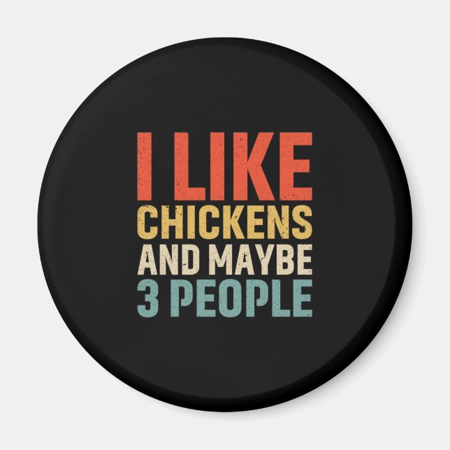 Chicken Lover | I Like Chickens Magnet (Front)