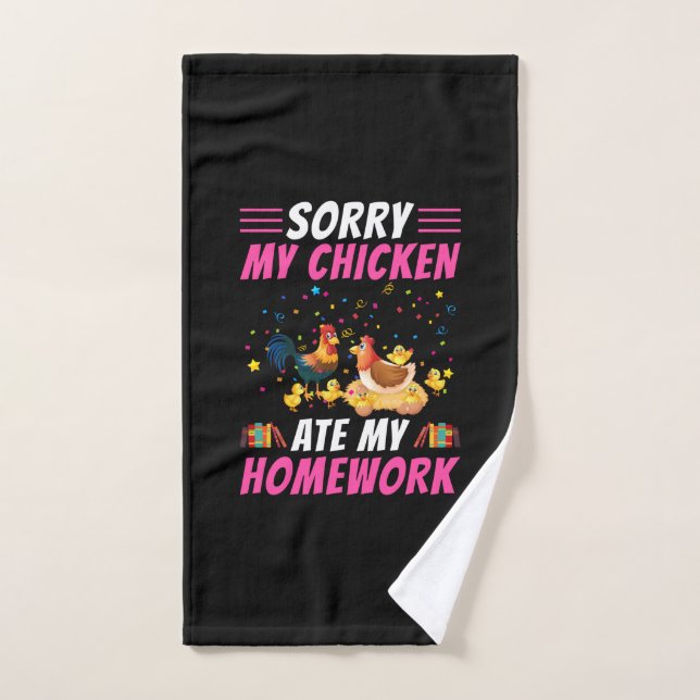 Chicken Lover | My Chicken Ate My Homework Hand Towel (Hand Towel)