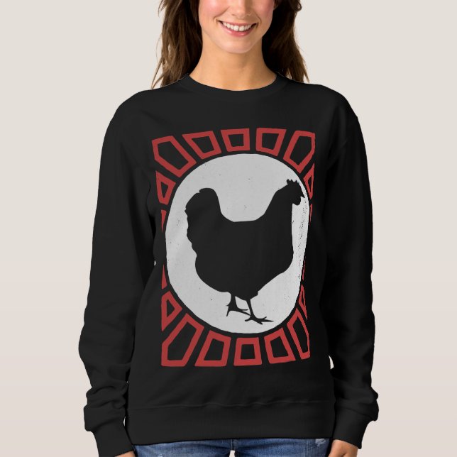 Chicken Lover Vintage Retro Style   Sweatshirt (Front)