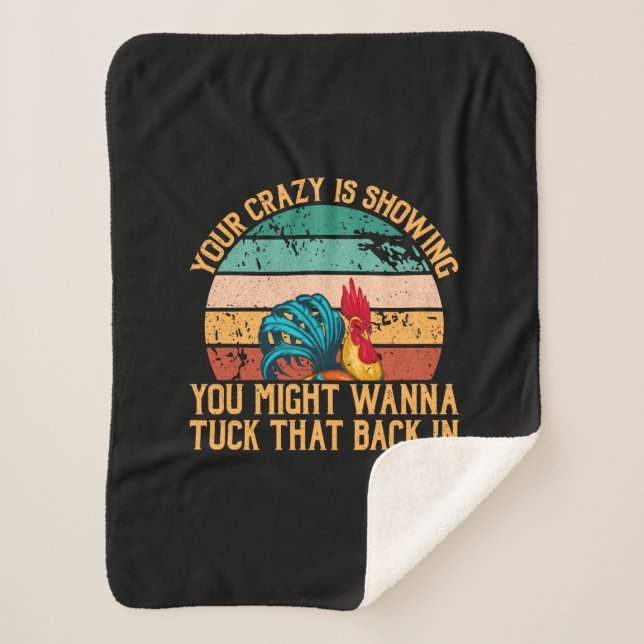 Chicken Lover | You Might Wanna Tuck Sherpa Blanket (Front)