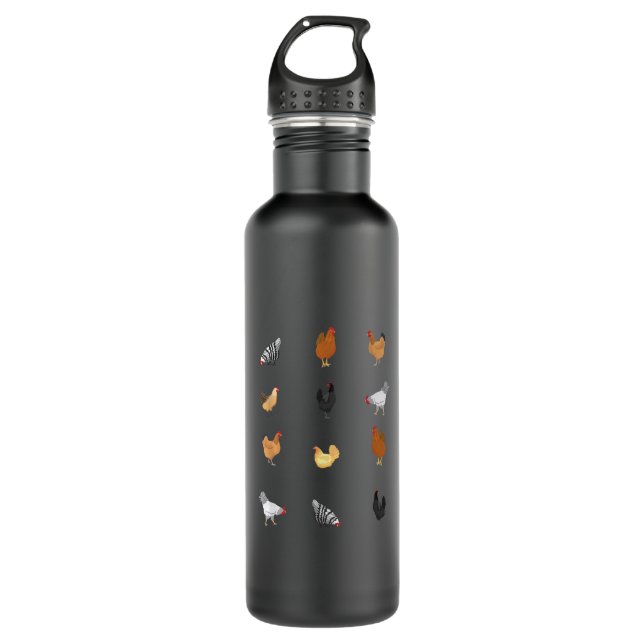 Chicken Lovers Henhouse Farm Chicken Coop  710 Ml Water Bottle (Front)