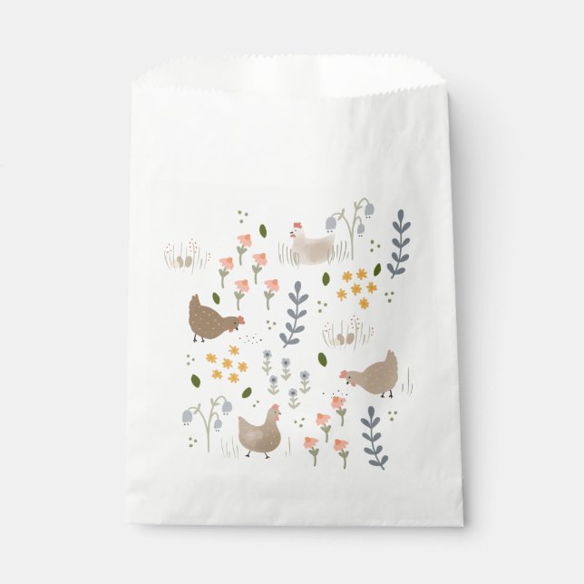 Chicken Lovers Party Baby Shower Birthday Farm Favour Bags (Front)