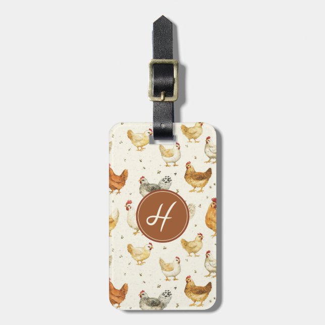 Chicken Luggage Tag (Front Vertical)