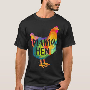 Chicken Mama Hen-Mother Mum-Colourful Farm Chicken T-Shirt