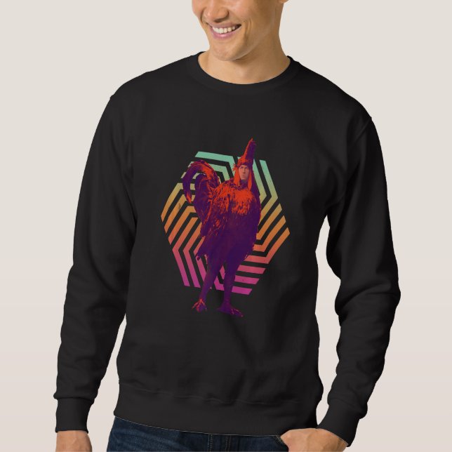 Chicken Man Half Chicken Half Man  Weird Bizarre Sweatshirt (Front)