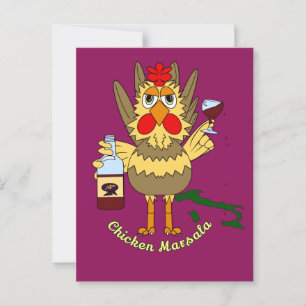 Chicken Marsala ~ Funny Chicken Postcard