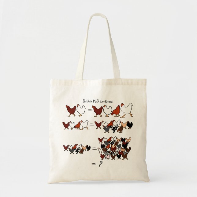 Chicken Math Tote Bag (Front)