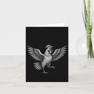 Chicken Meme Caw Funny Sayings Rooster Humor Quote Card