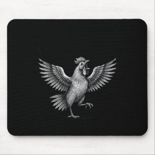 Chicken Meme Caw Funny Sayings Rooster Humor Quote Mouse Pad