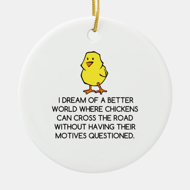 CHICKEN MOTIVES CERAMIC TREE DECORATION (Front)